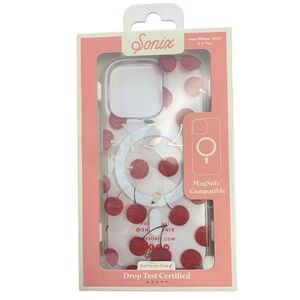Sonix iPhone 16 Pro 6.3 Clear Case Cherry on Top Red Cherries 2024 NEW